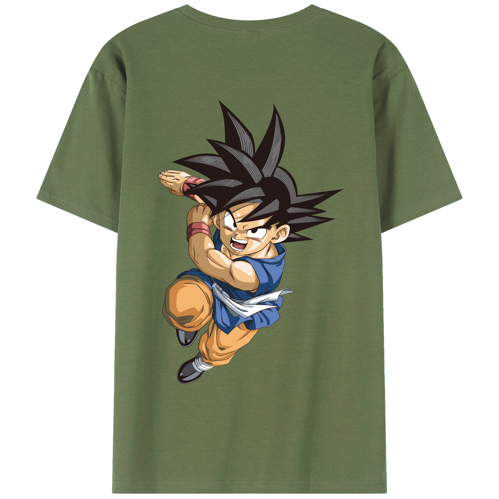 （画像用） ドラゴンボール 孫悟空（そん ごくう）Son Goku カカロット DRAGON BALL Kakarotto 綿100％ メンズ半袖Tシャツ（バックプリント） 通気性